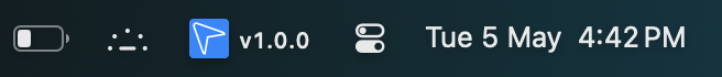 macOS menu bar with the Buddy icon and v1.0.0 label visible.